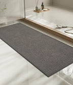 chakme Bathroom Rugs Mat 47x17, Ultra Thin Non Slip Bath Mats Runner Quick Dry Absorbent Bath Mat for Bathroom Floor, (Grey, 47"x17")