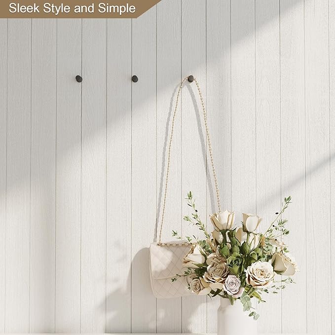 Epock Towel Hooks for Bathrooms Set of 3, Screw-in Stainless Steel Robe Coat Clothes Hook Bathroom & Kitchen Round Style Small Wall Hooks Rustproof -Brushed Gold