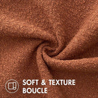 MIULEE Fall 12x20 Inch Textured Boucle Throw Pillow Cover Rust Accent Solid Lumbar Pillow Case Decorative Soft Pack of 1 Couch Cushion Chair Sofa Bedroom Livingroom Home Decor