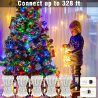 66FT 200 LED Christmas Lights Outdoor, Plug in Christmas String Lights Indoor, Waterproof & 8 Modes & Timer Function, Connectable Fairy Twinkle Light for Bedroom Classroom Wedding Decor, Multicolor