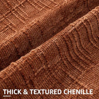 decorUhome Fall Rust Chenille Throw Pillow Covers 26x26 Set of 2 Thick Textured Slubby Couch Pillow Covers Farmhouse Accent Modern Neutral Decorative Pillow Cases for Bed Sofa Living Room