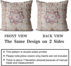 Snycler Boho Throw Pillow Covers 16x16 inch Set of 2 Burnt Yellow Terracotta Rust Colored Throw Pillows Double Sided Boho Home Soft Decor for Bedroom Living Room Couch & Sofa (No Inserts)