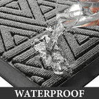 Yimobra Front Door Mat Outside Entrance 72 x 24, Waterproof and Washable Outdoor Mat, Non Slip Rubber Backing, Heavy Duty Welcome Matt for Home Entry Floor Porch Garage Office, Low Profile, Grey