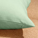 Boao 4 Pack Christmas Decorative Outdoor Waterproof Throw Pillow Covers Square Patio Balcony Garden Waterproof Cushion Case PU Coating Pillow Shell for Couch Bed Patio Sofa, 18 x 18 Inch(Light Green)