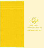 American Soft Linen Luxury 4 Piece Bath Towel Set, 600 GSM 100% Cotton Turkish Bath Towels for Bathroom, 27x54 in Extra Large Bathroom Shower Towels, Yellow