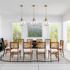 Pendant Lights Kitchen Island: 3 Pack Gold Light Fixture Modern with Clear Glass - 10 Inch Mid Century Globe Kitchen Lighting Fixtures Ceiling for Foyer Bedroom