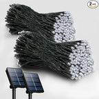 2 Pack Solar String Lights Outdoor, 200 LED Extra-Long 72FT Solar Powered Lights with 8 Lighting Modes, Waterproof Outdoor Lighting Decoration for Garden, Patio, Balcony, Xmas, Wedding, Party