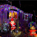 QITONG 4 Pack Multicolor Solar Fairy Lights Outdoor Waterproof, Each 33ft 100 LED Christmas String Lights, 8 Modes Silver Wire Mini Twinkle Lights