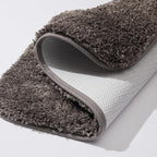 Acsploer Microfiber Bathroom Rugs and Mats Sets 2 Piece,Non-Slip Bath Rugs, Machine Washable Absorbent Bath Mats for Bathroom Floor, Shower (Brown, 16''x24'' Plus 20''x32'')