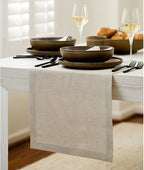 Solino Home Linen Natural Table Runner 90 Inches Long - 100% Pure Linen 14 x 90 Inch Table Runner for Dining, Fall, Autumn, Thanksgiving, Christmas, Holiday - Fete