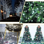 QUWIN Led Outdoor Christmas String Lights, 500 LED UL Certified 8 Lighting Modes, Indoor & Outside Waterproof Fairy Light for Christmas Tree, Patio, Holidays, Party (180 Ft Cool White)