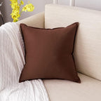 Jeanerlor Decorative Cotton Linen Couch 26"x26" Throw Pillow Case for Sofa Durable Classy, Comfortable Cushion Cover (65 x 65cm), Reddish Brown