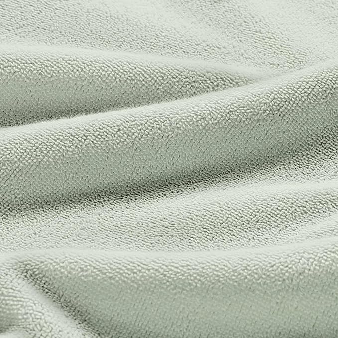 Brooklinen Super-Plush Turkish Cotton Hand Towels Set of 2 Cotton, 820 GSM, Highly Absorbent, Machine Washable, Perfect for Home & Bathroom (20"x30", Aloe Green)