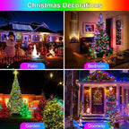 200FT 600LED Christmas Lights Plug in,Outdoor Indoor Waterproof Fairy Lights with Timer and 8 Modes, Christmas Tree Lights for Garden Party Wedding Decoration(Multi Color)