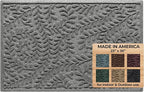WaterHog Indoor/Outdoor Door Mat, 2' x 3' Made in USA, Durable & Skid-Resistant Front Door Rug, Decorative, Water-Trapping & Heavy-Duty Entryway Floor Mat For Your Home, Boxwood Collection Medium Grey