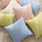 Foindtower Pack of 2, Curly Faux Fur Decorative Throw Pillow Covers Soft Neutral Plush Cushion Case with Zipper Cozy Pillowcase for Home Living Room Couch Bed Sofa 18 x 18 Inch, Grass Green