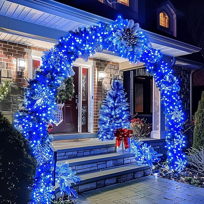 70FT with 210 LEDs – Designed with 210 LEDs on a 70FT Strand, These Lights Create a Dazzling Blue Glow That’s Ideal for Wrapping Trees, Decorating Windows, Stair Rails, or patios(Blue)