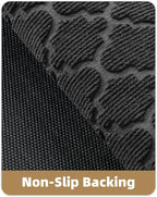 Color&Geometry Large Front Door Mat Outside Entrance, Heavy Duty Non Slip Low Profile Doormat for Entryway, Trap Dirt and Moisture Welcome Mats All-Weather, Easy Clean, Patio, Garage, 48"x72" Grey