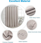 AmazerBath Waffle Shower Curtain Khaki, Stall Shower Curtain Tan, Hotel Quality Fabric Bathroom Shower Curtains, Heavy Duty 240GSM, 36 x 72 Inches