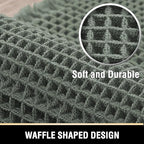 H.VERSAILTEX Upgraded Waffle Runner Rug Super Absorbent Bathroom Mats Non Slip Bath Rugs for Bathroom Floor Machine Washable Dry Fast Bathroom Rugs for Beside Tub, 24" x 72", Lichen