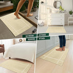 Pearl Linens Pack of 6 100% Cotton Bath Mat 20x30 inches, Soft & Absorbent Quick Dry Bathroom Mat Set, Not Bathroom Rugs, After Shower Mat, Bath Tub Mat, 687 GSM, Machine Washable, Beige