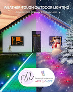 VCOKEN Christmas Pathway Lights, 50FT with Smart 15 LED Outdoor Ground Light with App Control, DIY Scene Modes IP65 Waterproof Walkway Lights with Music Sync for Yard, Walkway Driveway Garden Decor