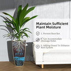 QCQHDU 21 inch Tall Planters for Outdoor & Indoor Plants, 2 Pack Sturdy Plant-Flower-Tree Pots for Front Porch Patio Deck Living Room Decor