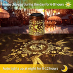 Hummingbird Solar Lanterns Outdoor Waterproof Garden Decor, Metal LED Garden Light Birthday Gifts for Women mom Grandma for Yard, Patio, Lawn, Tabletop, Pathway, Landscape,Walkway, Terrace, Balcony