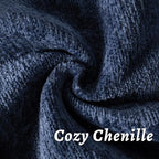 Navy Blue Decorative Throw Pillow Covers 26x26 Inch Set of 2 Cozy Soild Chenille Cushion Cases Soft Textured Square Couch Pillows Cover Boho Accent Farmhouse Pillowcases for Sofa Bed