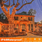 250 LED Orange Lights for Halloween, 82 FT Halloween Lights Indoor Outdoor Clear Wire with 8 Modes, Plug in Waterproof Orange String Light for Christmas Tree Party Thanksgiving Decorations