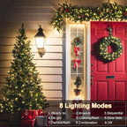 echosari 200 LED 66ft Christmas String Lights Battery Operated, Battery Christmas Lights with Remote Timer Outdoor Fairy Lights for Wreath Party Trees Decor (Warm White)