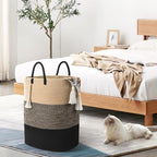 Woven Laundry Basket for Clothes, 100 L Large Rectangle Laundry Hampers, Nursery Storage Basket for Toys, Tall Dirty Clothes Hamper for Bedroom Aesthetic, Bathroom, Laundry Room
