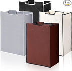 Bonuci 4 Pcs Laundry Sorter Replacement Bags Hamper Cart Removable Replacement Laundry Storage Organizer Bag Hamper Liner, No Hooks 14.76 x 8.66 x 21.65 Inch (Brown,Gray,White,Black)