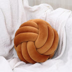 Petrella Knot Pillows Ball Pillows Home Decor Cushion Decorative Aesthetic Throw Pillows，Caramel 13inch