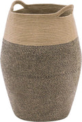 Cotton Rope Laundry Hamper by YOUDENOVA, 105L - Woven Collapsible Laundry Basket - Clothes Storage Basket for Blankets, Laundry Room Organizing, Bedroom Storage, Clothes Hamper – Dark Brown