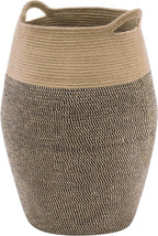 Cotton Rope Laundry Hamper by YOUDENOVA, 105L - Woven Collapsible Laundry Basket - Clothes Storage Basket for Blankets, Laundry Room Organizing, Bedroom Storage, Clothes Hamper – Dark Brown
