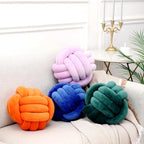 Petrella Knot Pillow Throw Pillows Ball Round Cute Throw Pillows Home Decor Cushion Decorative Aesthetic Spandex,Jewel Blue 8inch