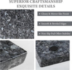 Koville Norwegian Natural Granite Cutting Board for Kitchen, 12x8inch Hand Crafted Stone Slab for Cheese, Charcuterie, Pastry Board - Wedding Gift, House Warming Gift