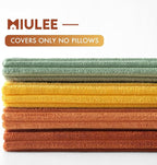 MIULEE Fall Decorative Throw Pillow Covers 18x18 Inch Set of 4, Vibrant Cushion Covers Vintage Retro Home Decor, Mix and Match Color Clash Design for Sofa Couch Bed Living Room Yellow Rust Green