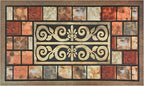 CHICHIC Door Mat Welcome Mat 18x 30 Inch Front Door Mat Outdoors for Home Entrance Outside Entry Way Doormat, Heavy Duty Non Slip Rubber Back Low Profile, Brick