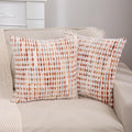 LUOYEHK Boho Throw Pillow Covers 18x18 Inch Set of 2 Chenille Tufted Pillowcase Farmhouse Neutral Cushion Covers for Couch Sofa Bed Living Room, Orange Red