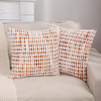 LUOYEHK Boho Throw Pillow Covers 18x18 Inch Set of 2 Chenille Tufted Pillowcase Farmhouse Neutral Cushion Covers for Couch Sofa Bed Living Room, Orange Red