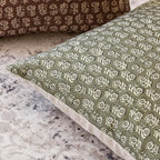 Foindtower Set of 2 Decorative Vintage Floral Print Throw Pillow Covers Neutral Modern Farmhouse Cushion Covers Boho Home Decor for Sofa Couch Chair Bedroom Living Room,22×22 Inch,Sage Green