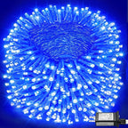 165FT 500 LED Christmas Lights, Plug in Christmas String Lights with Waterproof, 8 Modes Twinkle Fairy Lights for Xmas Garden Tree Holiday Decorations, Blue