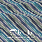 Sunbrella Decorative Outdoor Water Repellent Throw Pillows with Inserts, Set of 4, 18" x18" Pillows for Patio, Backyard, Bed, Couch, and Patio Furniture, Swell Turquoise