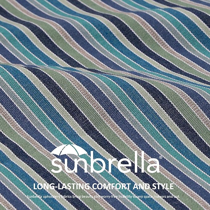 Sunbrella Decorative Outdoor Water Repellent Throw Pillows with Inserts, Set of 4, 18" x18" Pillows for Patio, Backyard, Bed, Couch, and Patio Furniture, Swell Turquoise