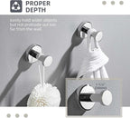 Angle Simple Bathroom Towel Hooks, SUS 304 Stainless Steel Coat Wall Hooks, Polished Chrome, 2 Pack