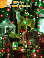 500 LED 164 FT Christmas Lights, Waterproof Outdoor String Lights with Remote and Timer, Christmas Tree Lights with 8 Modes Dimmable, Fairy Lights for Holiday Decor (Red and Green)