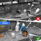 2 Pack Acrylic Bathroom Vanity Tray 7.9" and 9.6", Soap Dispenser Decorative Scalloped Tray for Bathroom Kitchen Living Room Decor Vanity Perfume