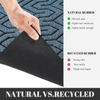 Yimobra Extra Large Door Mat Outside Entrance 60x36, Waterproof Heavy Duty Outdoor Mats for Front Door, Non Slip Rubber Entry Mat for Garage Patio Indoor, Easy Clean, Mix Blue